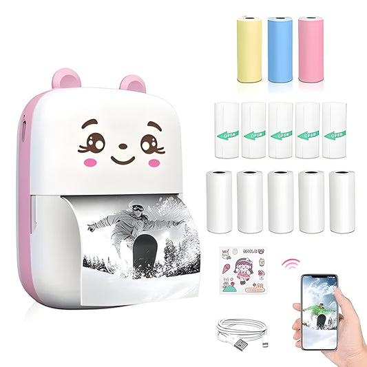 Bluetooth Mini Printer for Students | Inkless Wireless Thermal Printer