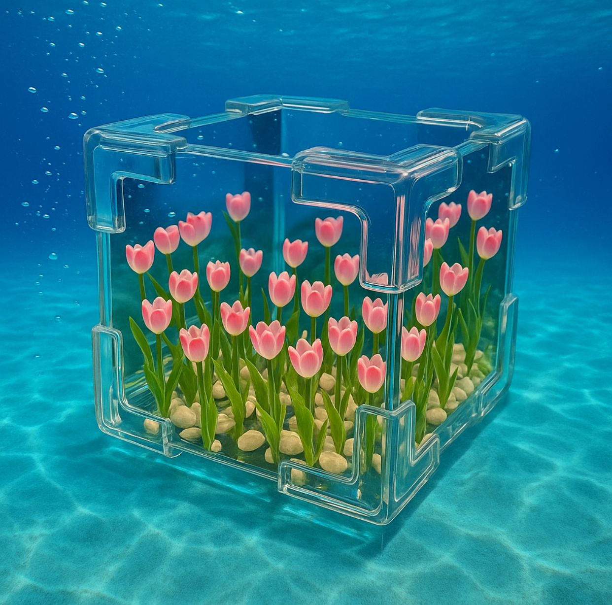 🌷 Tulip Mirror Lamp – Elegant Multicolor Desk Light