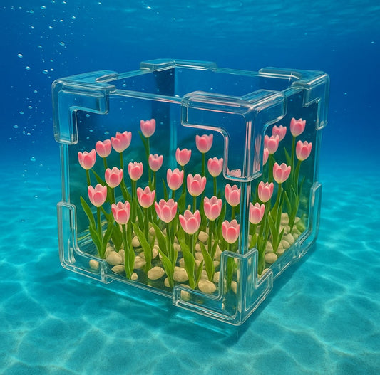 🌷 Tulip Mirror Lamp – Elegant Multicolor Desk Light