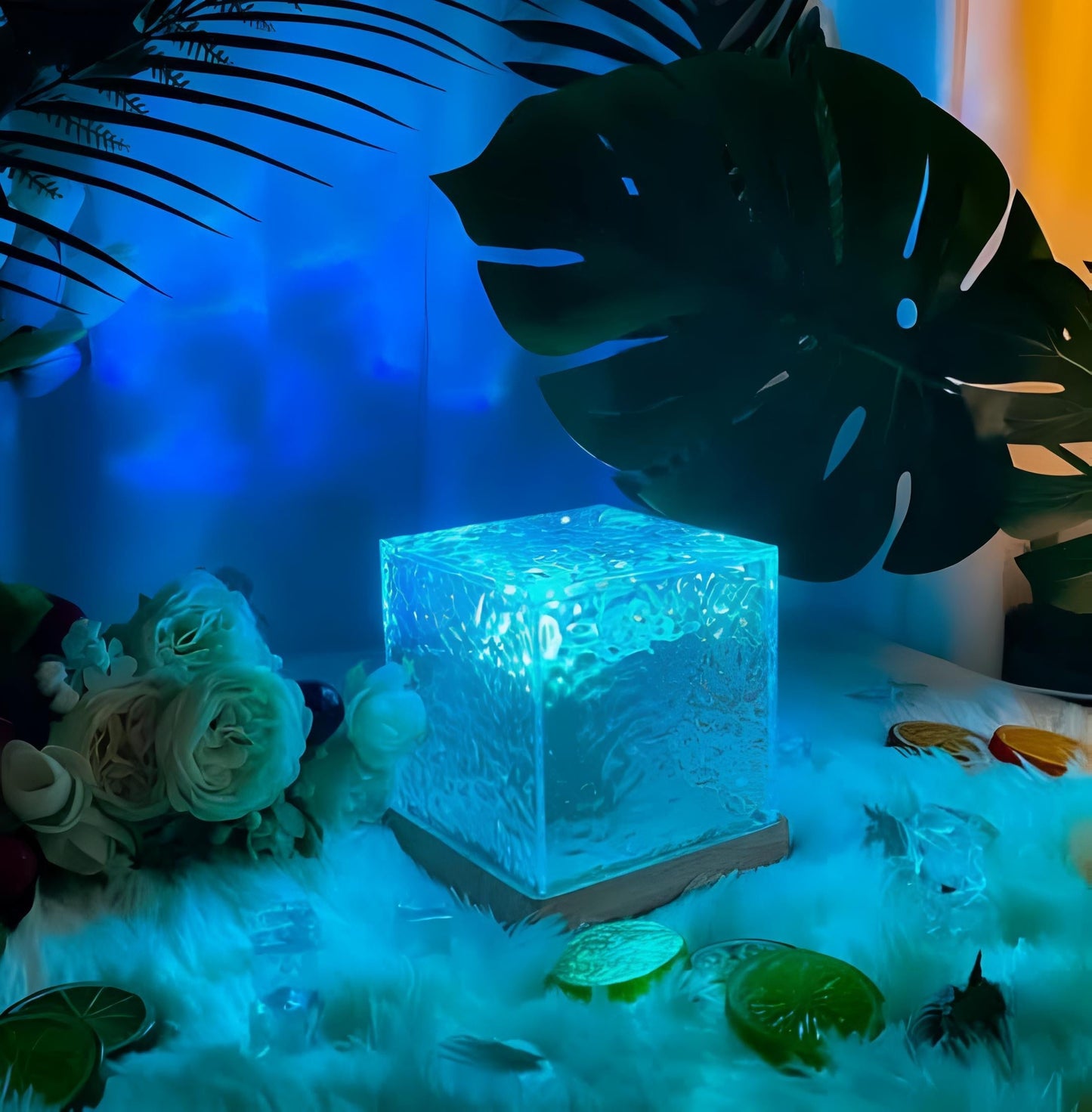 Dreamy Water Ripples - Night Light Lamp with Rotation
