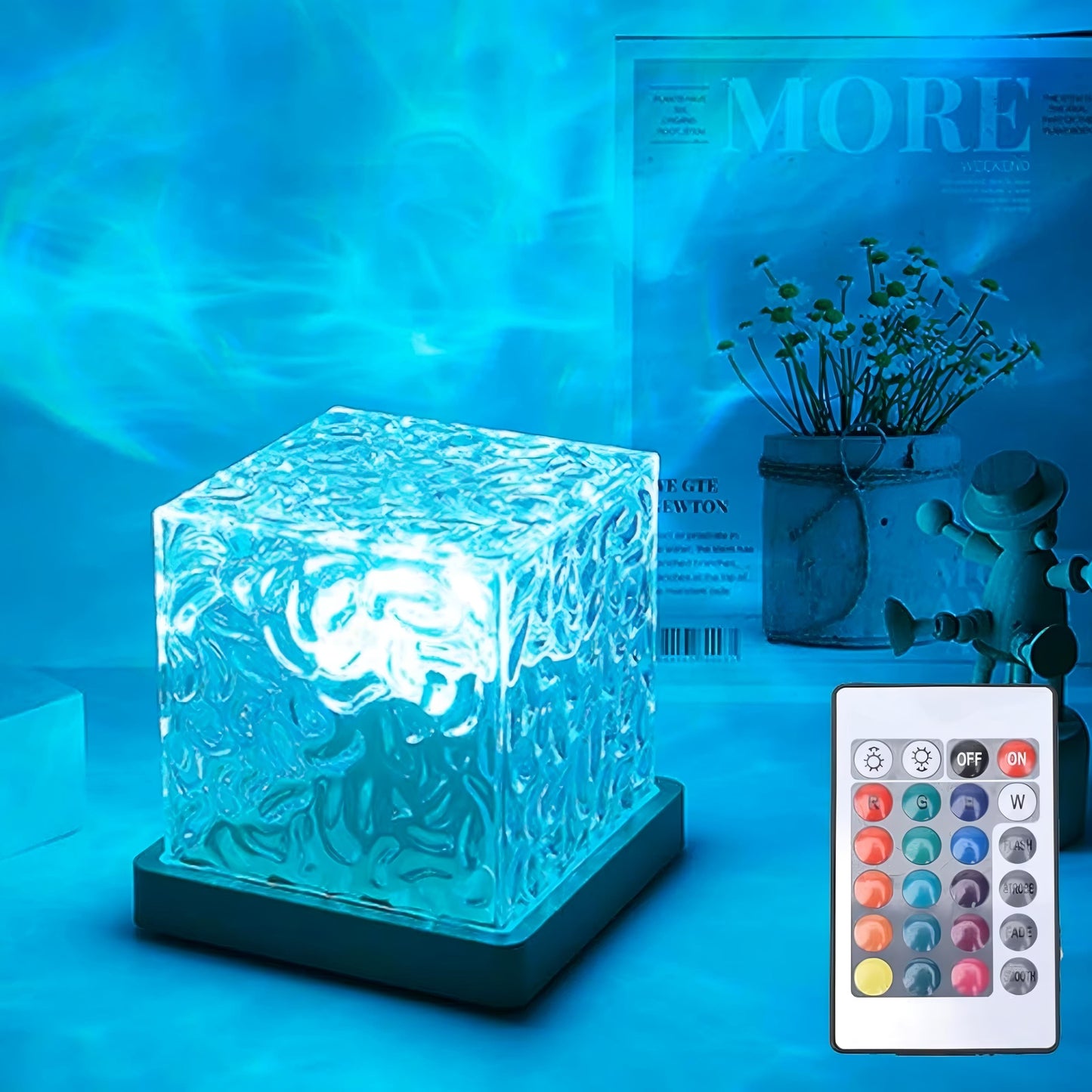 Dreamy Water Ripples - Night Light Lamp with Rotation